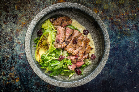 Стейк-салат с фланк стейком