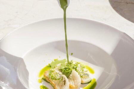 Крапивный суп с палтусом