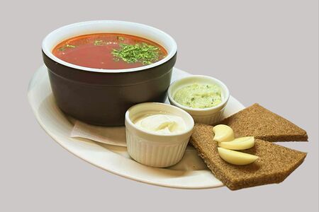 Борщ со сметаной