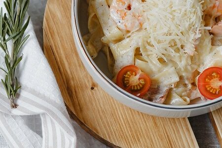 Паста с Семгой и Креветками