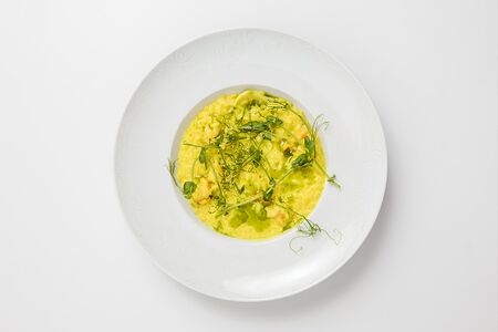 Лимонное ризотто с морепродуктами