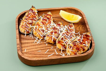 Мидии запеченные острые