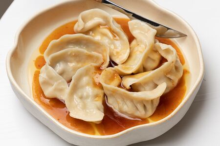 Гедза с креветкой и мидиями