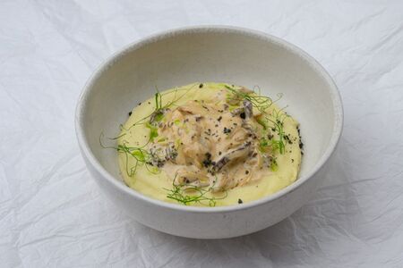 Бефстроганов из говядины с гарниром