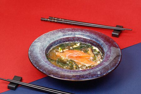 Мисо суп с лососем