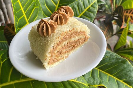 Бисквитный рулет со сгущенкой