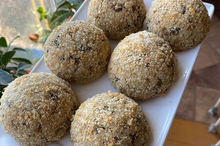 Котлета с рисом и грибами