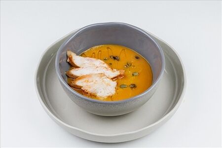 Крем-суп из тыквы с цыпленком