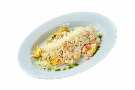 Картофель с беконом и колбасками