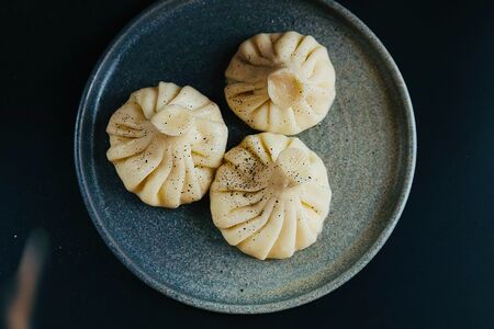 Хинкали с грибами и картошкой 