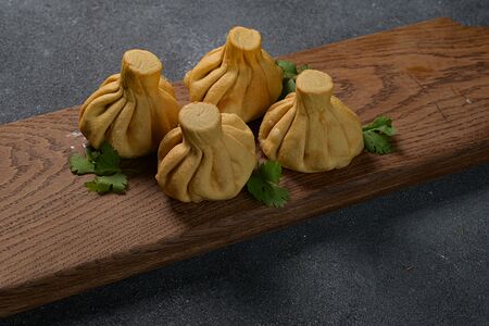 Жареные хинкали с бараниной