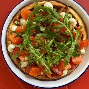 Вафля картофельная с лососем