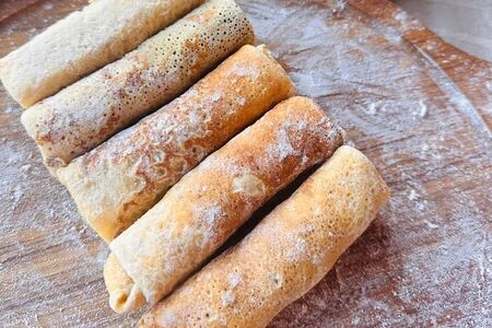 Блинчики с ветчиной и моцареллой (безглютеновые)