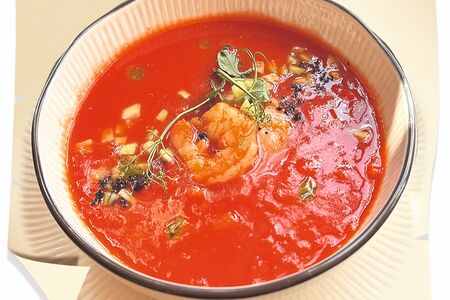 Суп Гаспачо с креветками