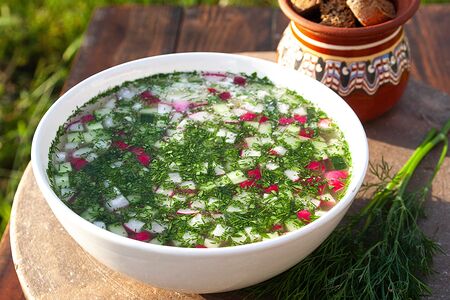 Окрошка на домашнем квасе