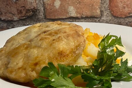 Куриная котлета с гарниром