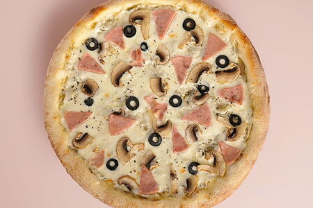 С ветчиной и грибами