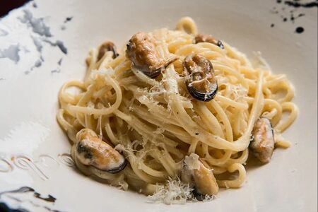 Спагетти с мидиями
