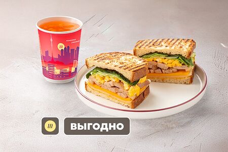 Комбо с сэндвичем и напитком