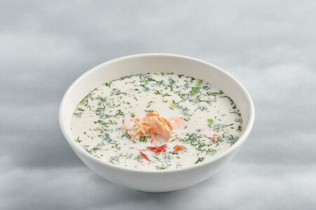 Суп сливочный с лососем