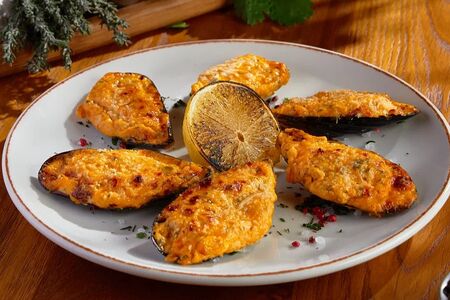 Запеченные мидии