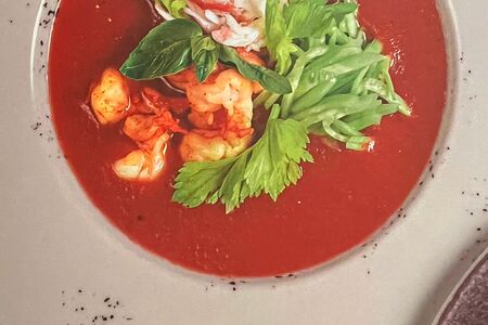 Гаспачо с крабом и креветками 