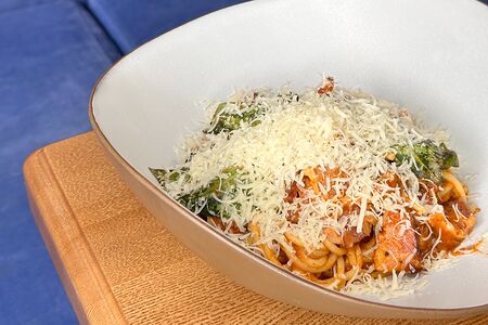 Паста с брискетом