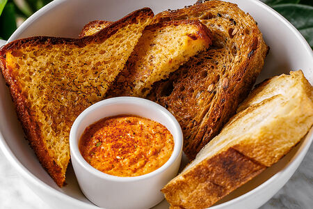 Домашний хлеб с томатным маслом