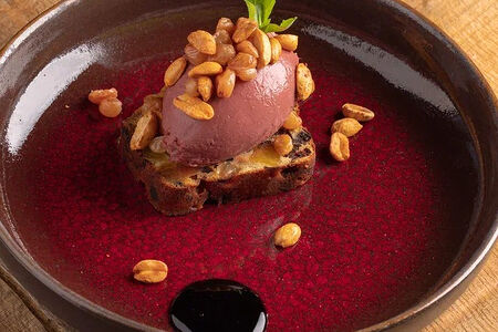 Паштет из печени цыпленка с бальзамическим кремом