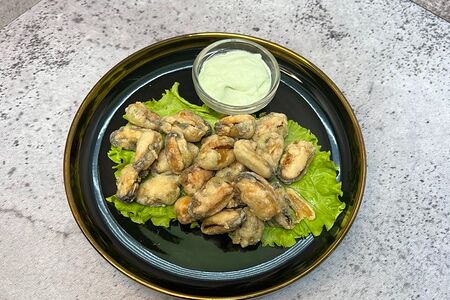 Мидии жареные