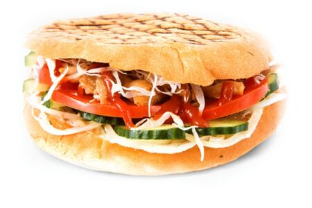 Шаурма Цезарь в булке большая