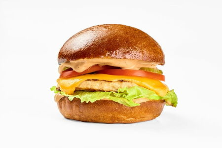 Чизбургер с куриной котлетой