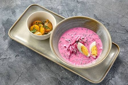 Холодный литовский борщ