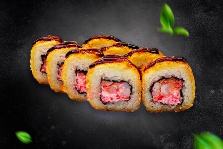 Темпура-ролл лосось-креветка