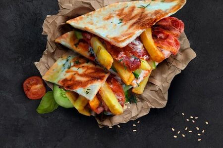 Гирос с картошкой