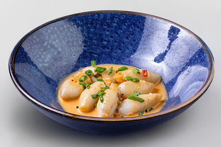 Фаршированные кальмары с лангустинами 