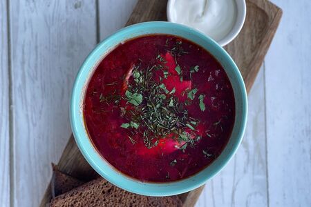 Борщ со сметаной