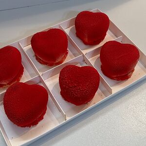 Муссовые пирожные Сердце 6 шт.