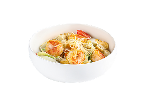 Салат Цезарь с креветкой