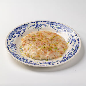 Ризотто с карпаччо из креветки