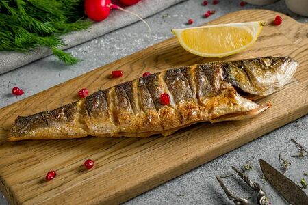 Сибас на мангале