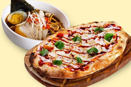 Комбо Суп Рамен классический и римская пицца Курица-Терияки