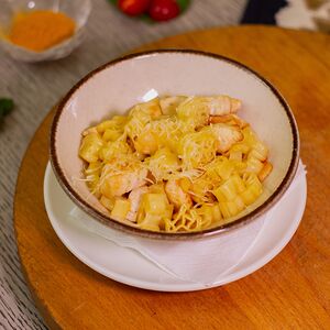 Макароны с курицей