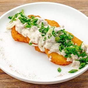 Драники с мачанкой