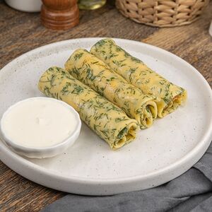 Блинчик с сыром и ветчиной