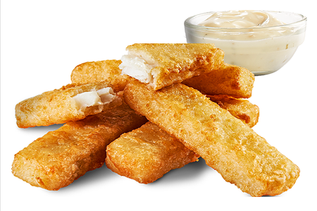 Рыбные палочки с соусом тартар большая порция