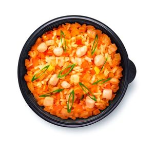 Чесночный рис с курицей