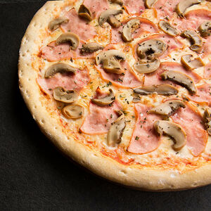 С ветчиной и грибами