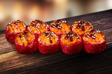 Ролл с курицей терияки