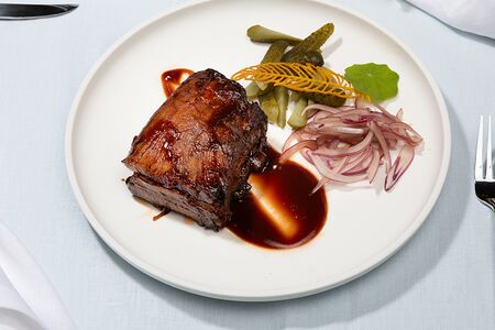 Свиные ребрышки в соусе кассис 